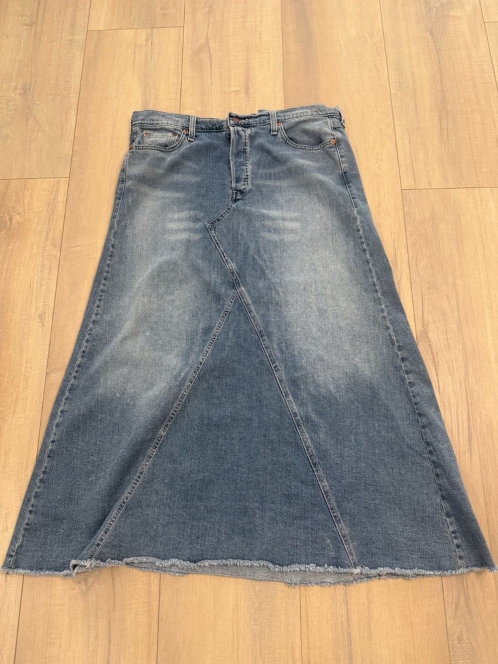 Vintage Levi's Light Blue Denim Skirt - Junior - Picture 1 of 6